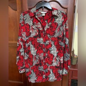 Women’s Christopher & Banks red and black tunic, Medium